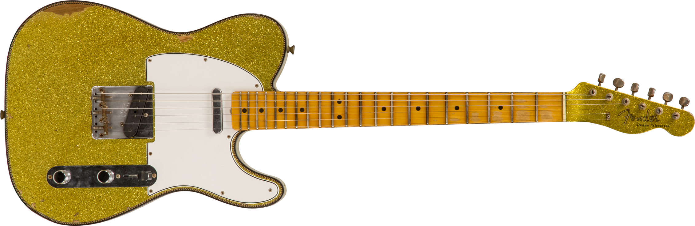 Fender Custom Shop Tele Custom 1963 2020 Ltd Rw #cz545983 - Relic Chartreuse Sparkle - E-Gitarre in Teleform - Main picture