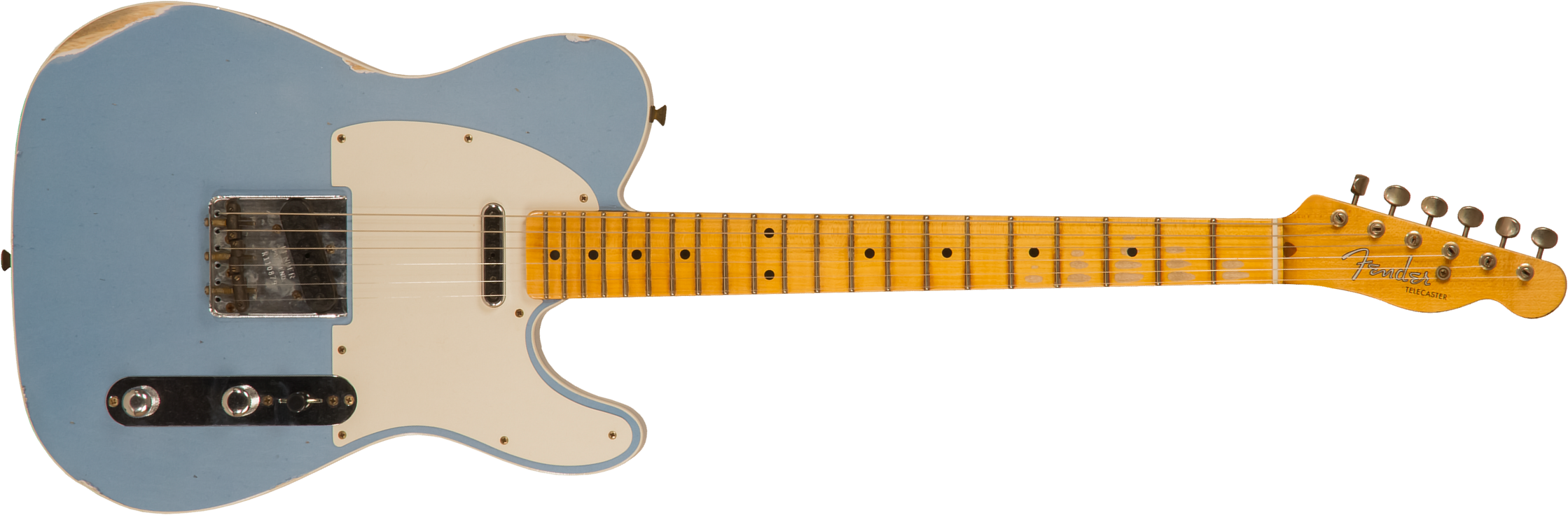 Fender Custom Shop Tele Custom Tomatillo 2s Ht Mn #r110879 - Relic Lake Placid Blue - E-Gitarre in Teleform - Main picture