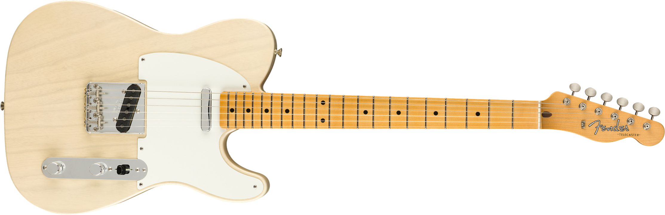 Fender Custom Shop Tele Vintage Custom 1958 Top Load Ltd Mn - Nos Aged White Blonde - E-Gitarre in Teleform - Main picture