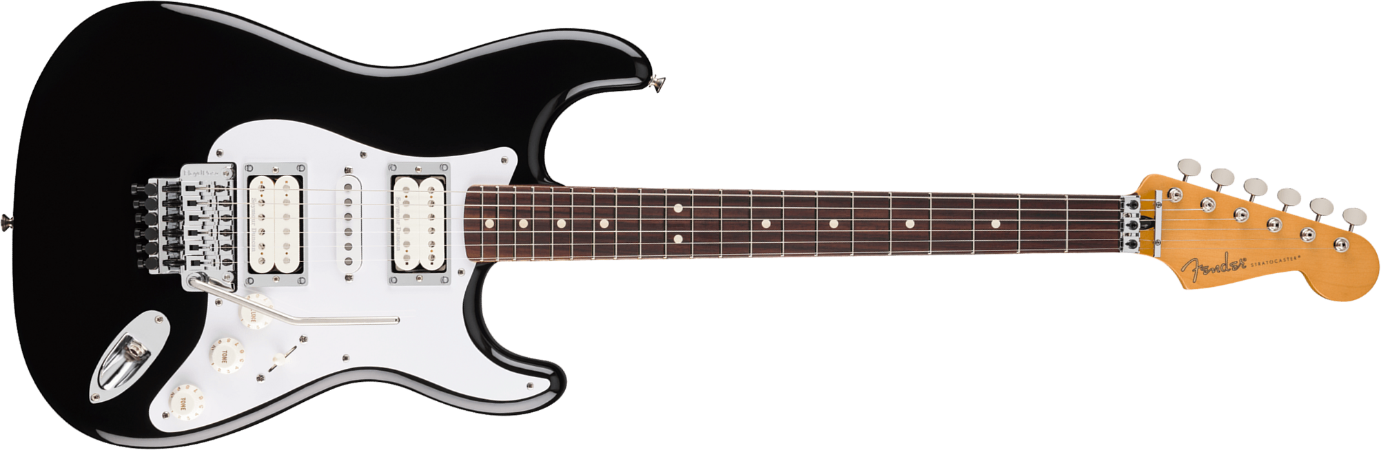 Fender Dave Murray Strat 50th Ann. Mex Ltd Signature Hsh Seymour Duncan Fr Rw - Black - Signature-E-Gitarre - Main picture