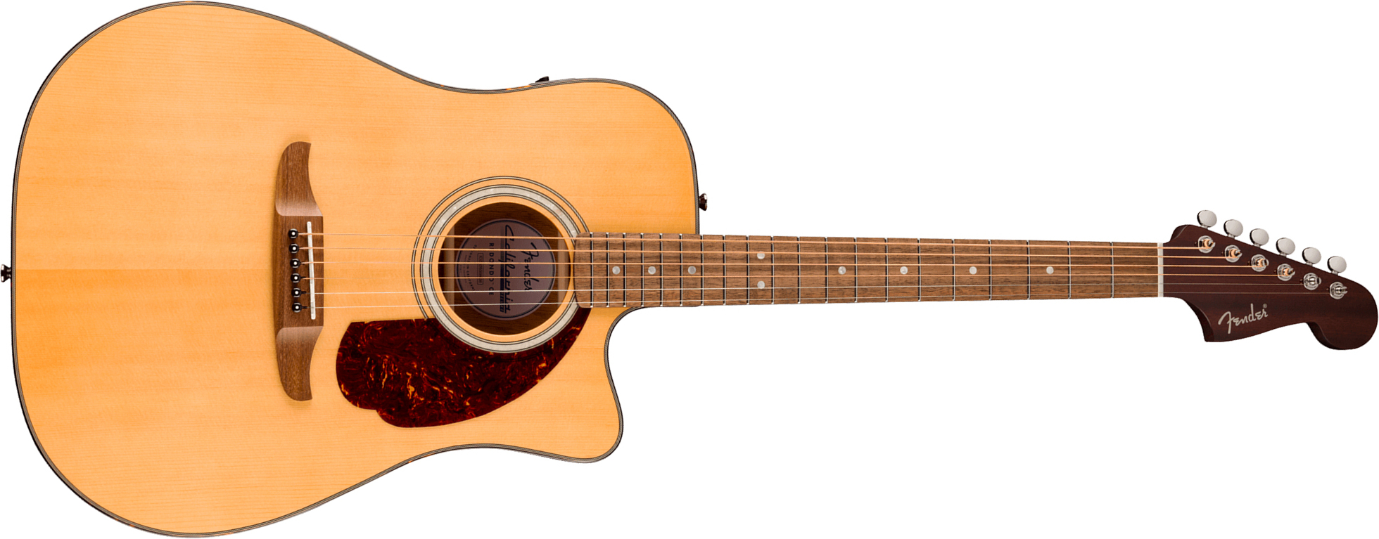 Fender Deluxe Redondo Ce California Dreadnought Cw Epicea Acajou Noy - Natural - Folk-Gitarre - Main picture