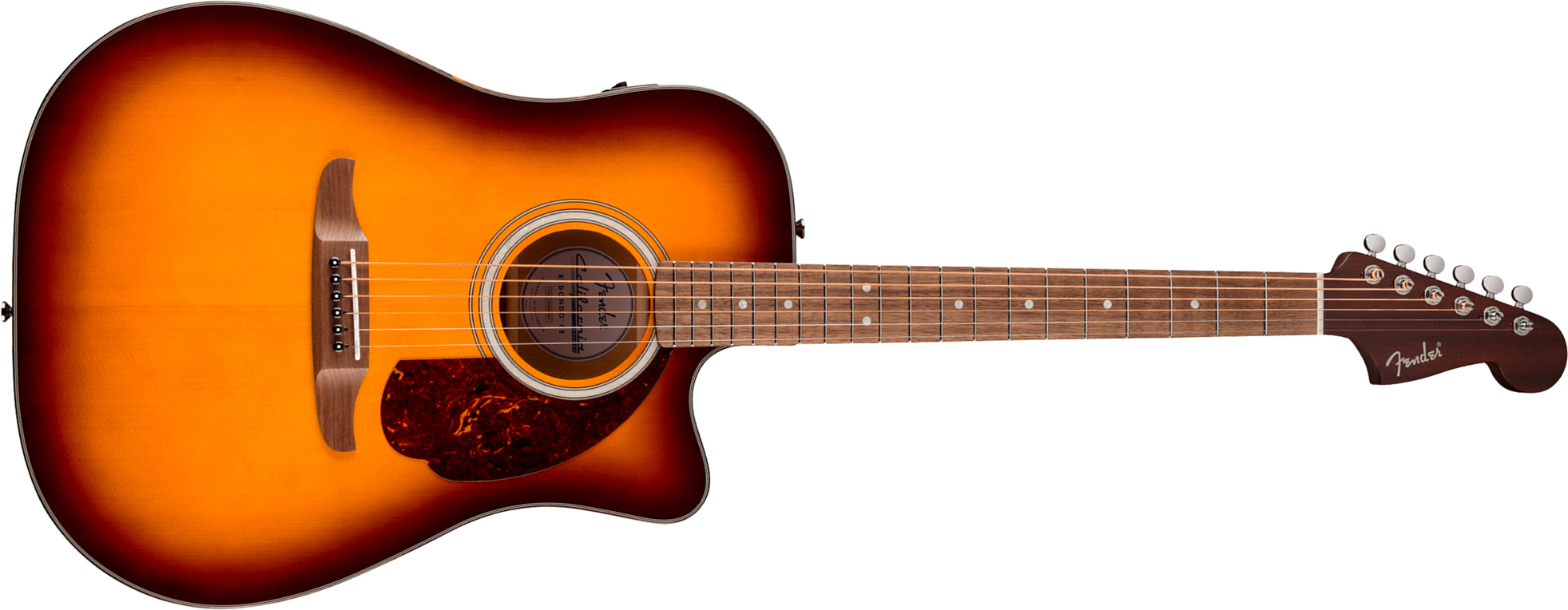 Fender Deluxe Redondo Ce California Dreadnought Cw Epicea Acajou Noy - Honey Sunburst - Folk-Gitarre - Main picture