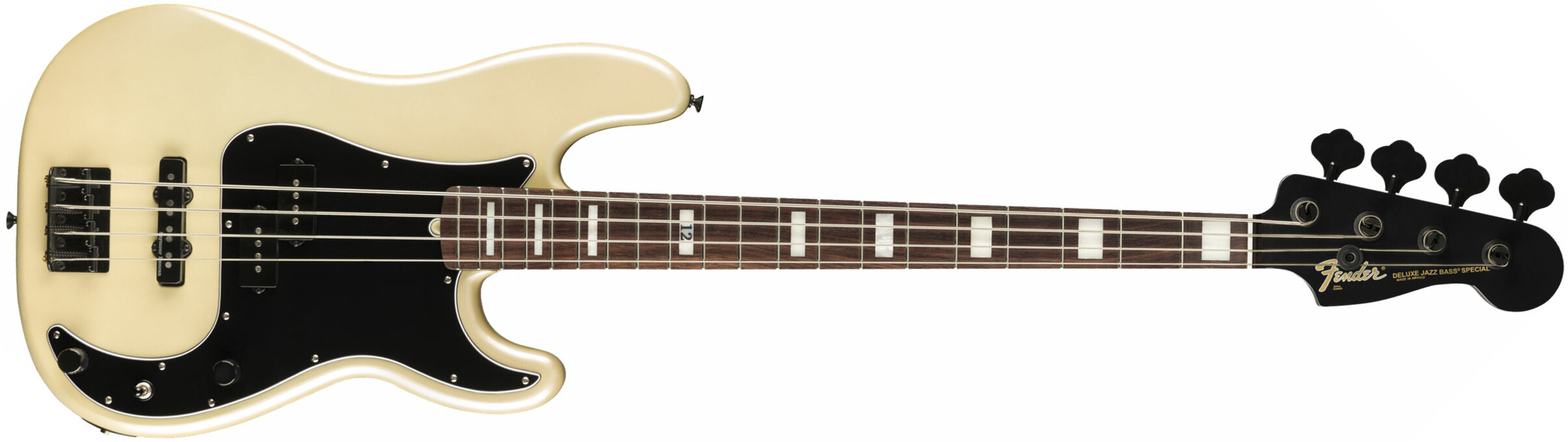 Fender Duff Mckagan Precision Bass Deluxe Signature Rw - White Pearl - Solidbody E-bass - Main picture