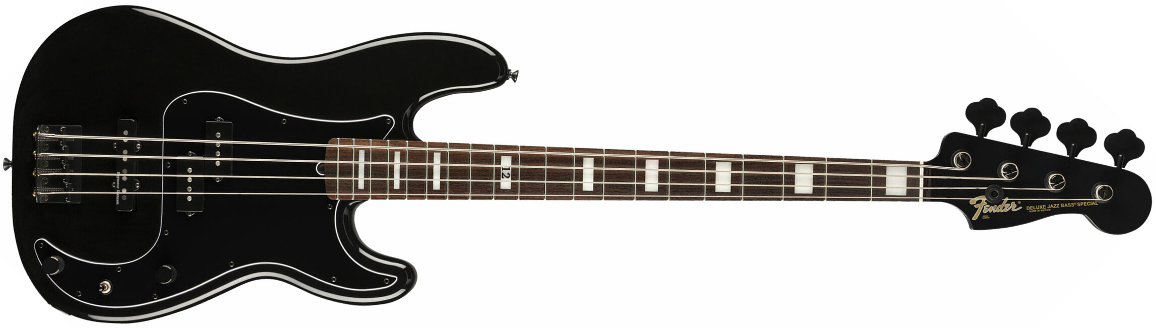 Fender Duff Mckagan Precision Bass Deluxe Signature Rw - Black - Solidbody E-bass - Main picture