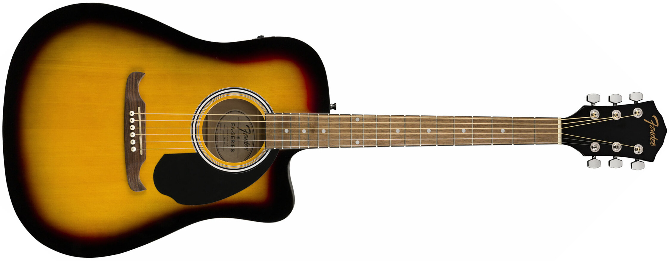 Fender Fa-125ce Dreadnought Alternative Epicea Acajou Wal - Sunburst - Elektroakustische Gitarre - Main picture