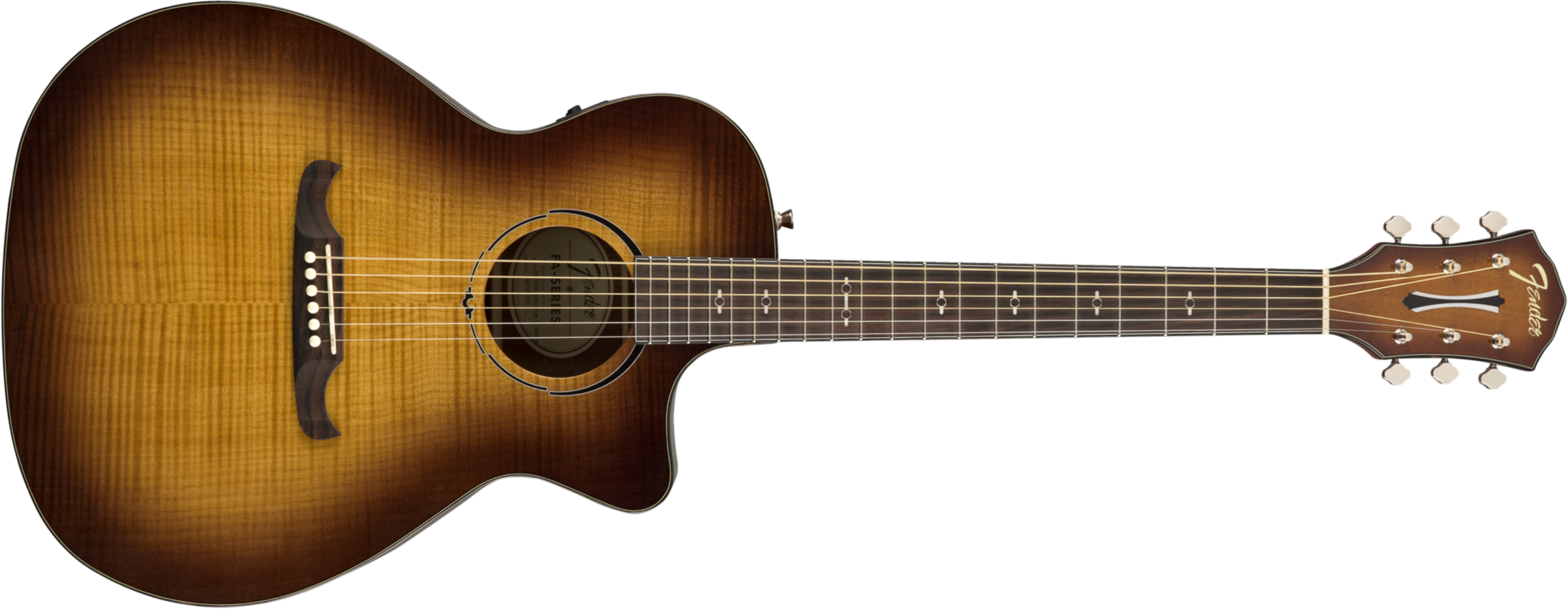 Fender Fa-345ce Alternative Auditorium Cw Erable Lacewood Lau - 3-tone Tea Burst - Elektroakustische Gitarre - Main picture