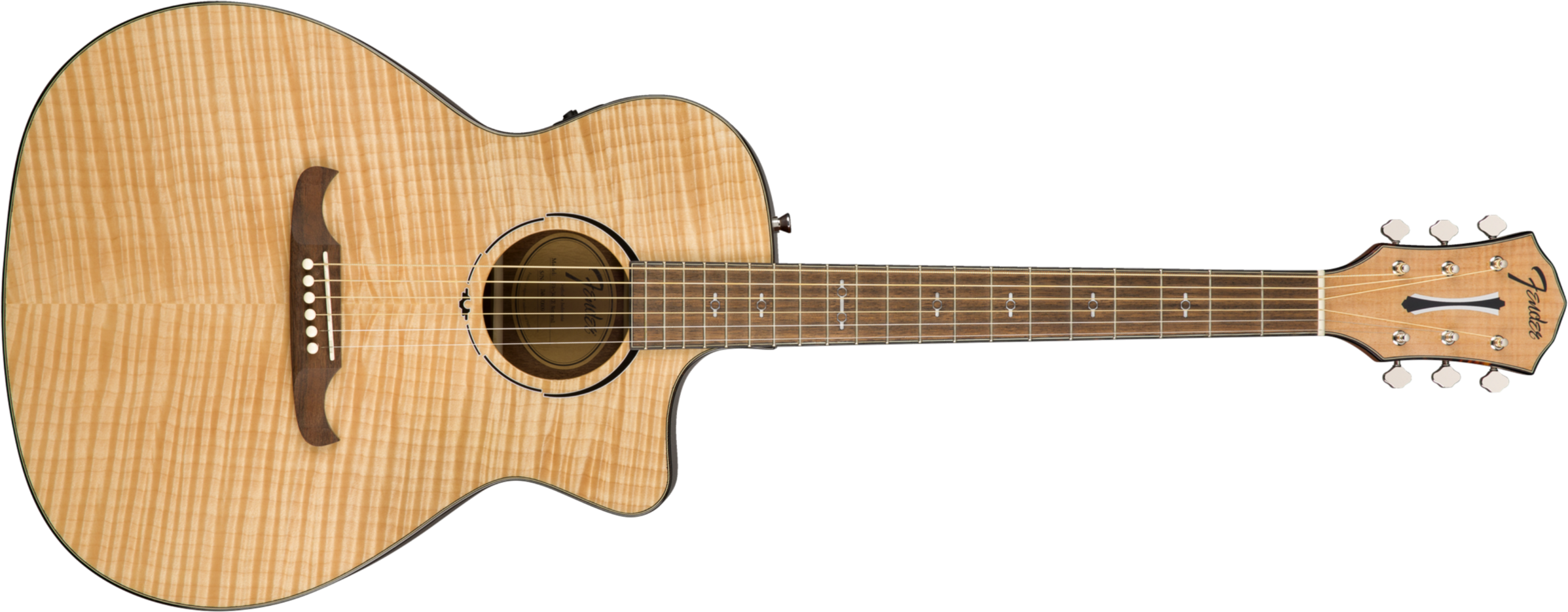 Fender Fa-345ce Alternative Auditorium Cw Erable Lacewood Lau - Natural - Elektroakustische Gitarre - Main picture