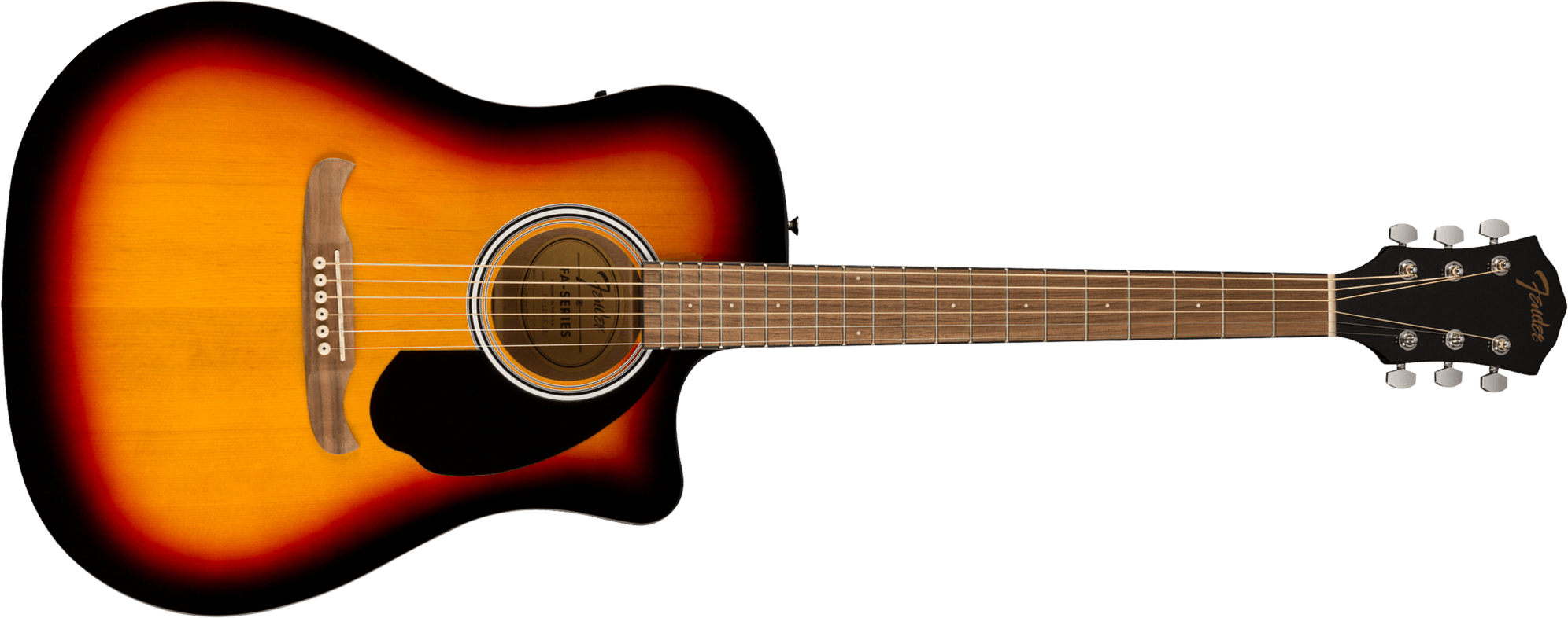 Fender Fa125ce Alternative Dreadnought Cw Epicea Acajou Wal - Sunburst - Folk-Gitarre - Main picture
