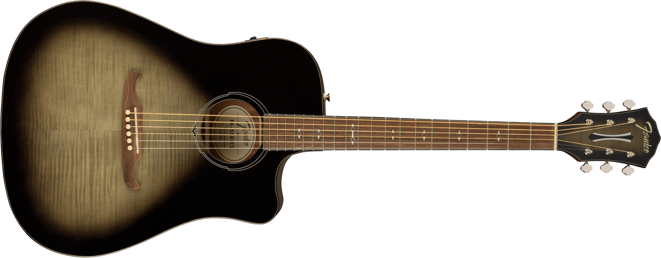 Fender Fa325ce Ltd Dreadnought Cw Erable Lacewood Lau - Moonlight Burst - Elektroakustische Gitarre - Main picture