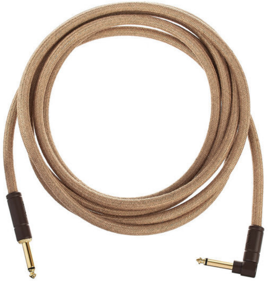 Fender Festival Pure Hemp Instrument Cable Droit/coude 10ft Natural - Kabel - Main picture