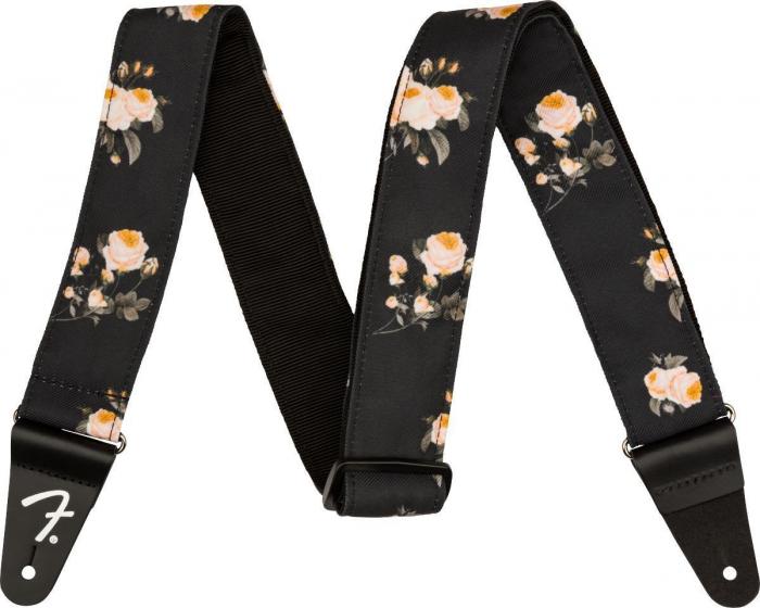 Gitarrengurt Fender Floral 2-inches Guitar Strap - Black