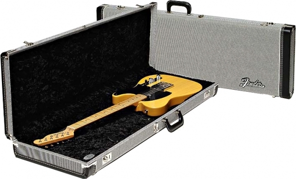 G G Deluxe Hardshell Case Strat Tele Tweed Black