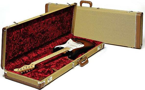 Fender G&g Deluxe Hardshell Guitar Case Strat/tele Tweed/red Poodle - Koffer für E-Gitarren - Main picture