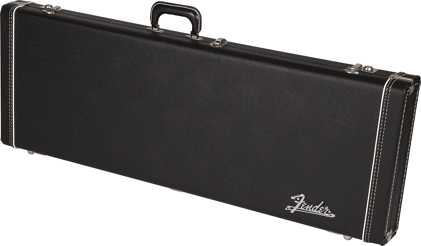 Fender Guit. Elect. Jaguar Ou Jazzmaster Deluxe Rextangulaire Black Interieur Orange - Koffer für E-Gitarren - Main picture