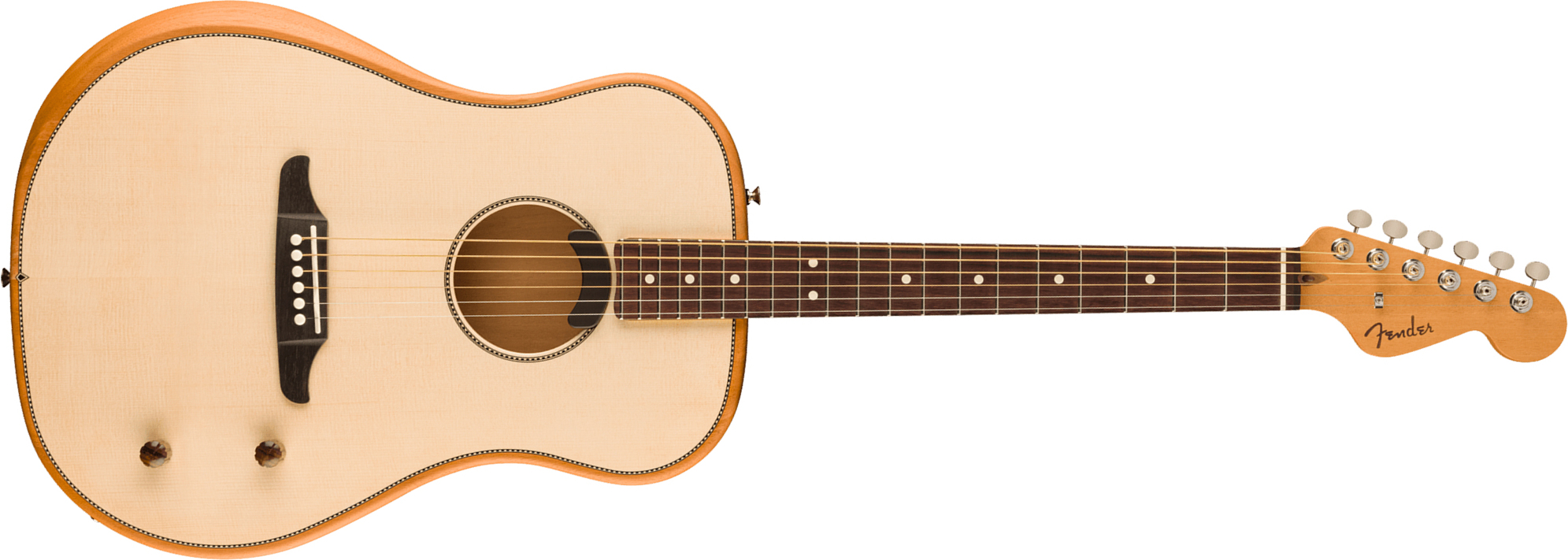 Fender Highway Dreadnought Thin Mex Acajou Epicea Rw - Natural Satin Matte - Elektroakustische Gitarre - Main picture