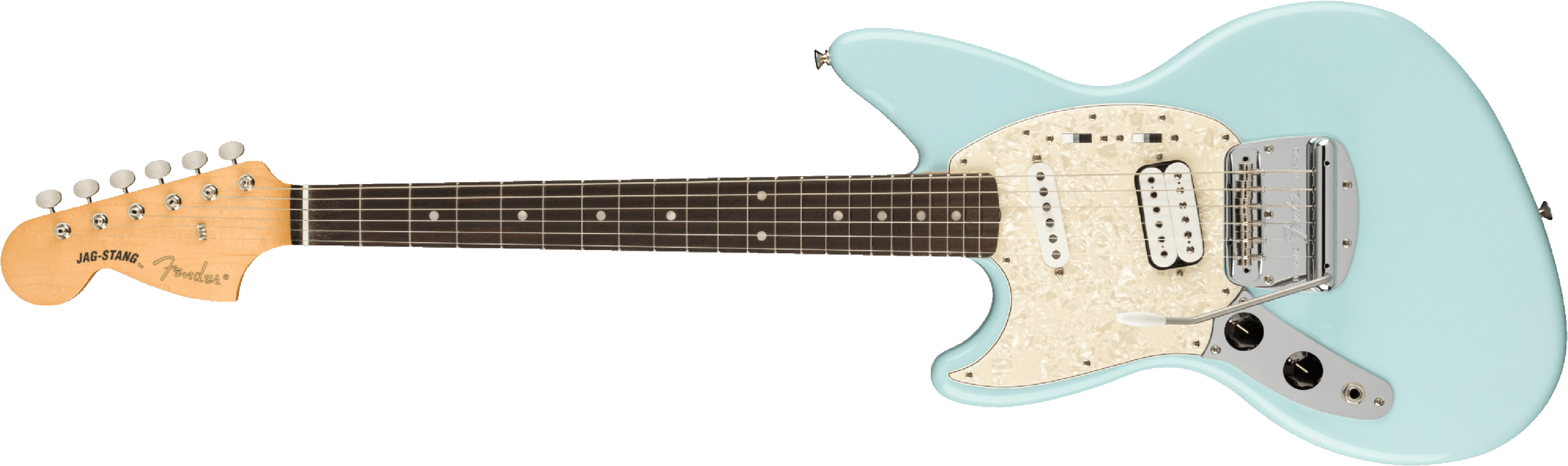 Fender Jag-stang Kurt Cobain Artist Gaucher Hs Trem Rw - Sonic Blue - E-Gitarre für Linkshänder - Main picture
