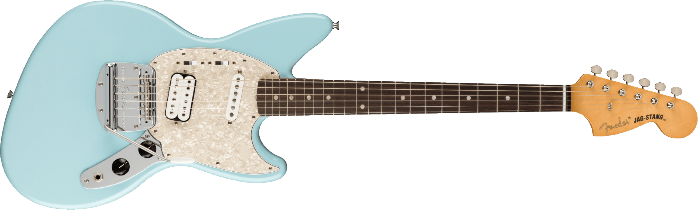 Fender Jag-stang Kurt Cobain Artist Hs Trem Rw - Sonic Blue - Retro-Rock-E-Gitarre - Main picture