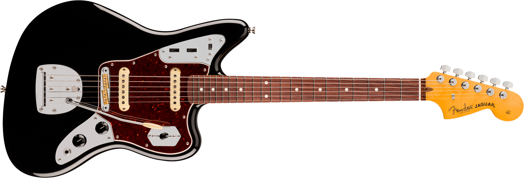 Fender Jaguar American Pro. Usa Shsc 2s Trem Rw - Black - Retro-Rock-E-Gitarre - Main picture