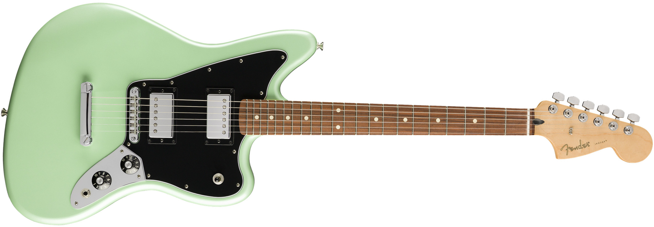 Fender Jaguar Hh Special Edition Player Fsr Mex 2h Ht Pf - Surf Pearl - Retro-Rock-E-Gitarre - Main picture