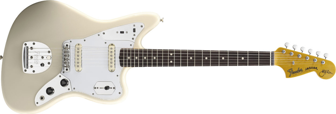 Fender Jaguar Johnny Marr Artist Usa Rw 2016 - Olympic White - Retro-Rock-E-Gitarre - Main picture