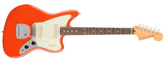Fender Jaguar Player Ii Mex Trem 2s Rw - Rallye Orange - Retro-Rock-E-Gitarre - Main picture