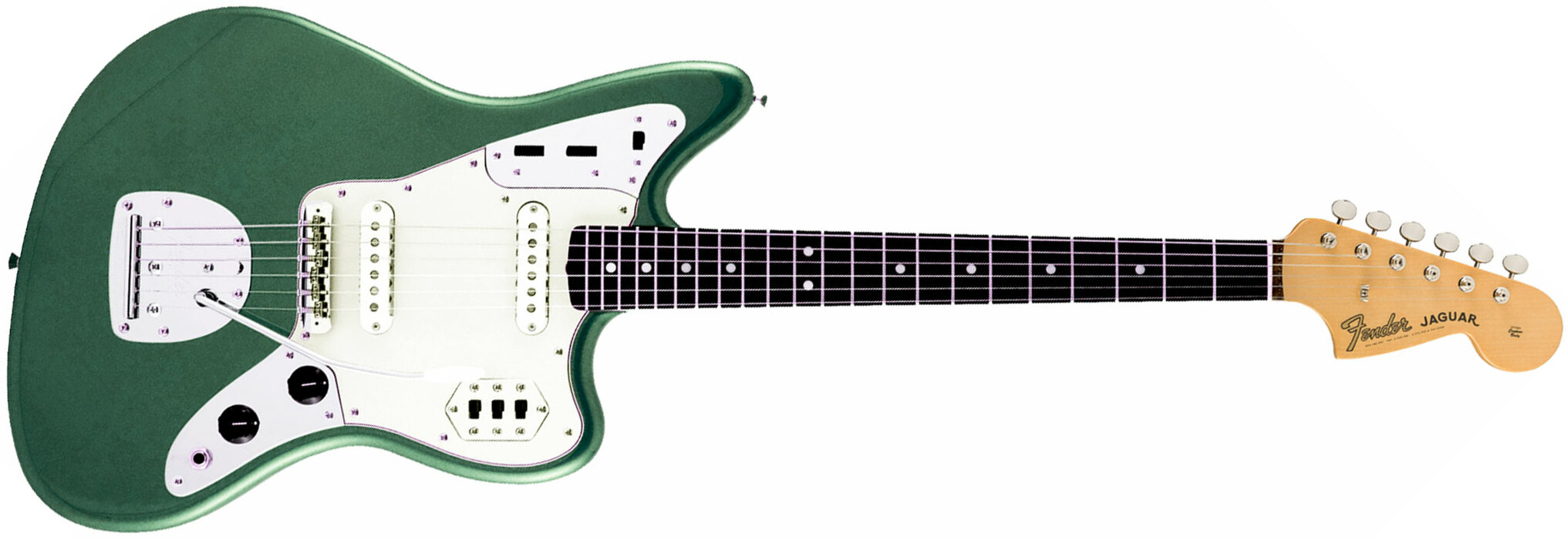 Fender Jaguar Traditional Ii 60s Jap 2s Trem Rw - Sherwood Green Metallic - Retro-Rock-E-Gitarre - Main picture