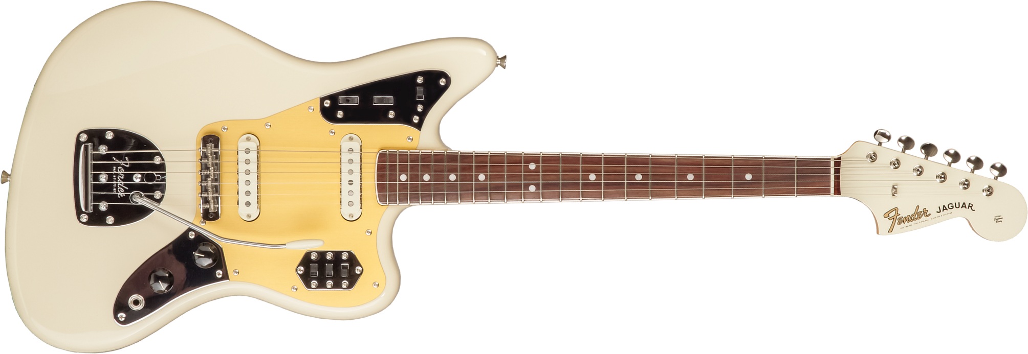 Fender Jaguar Traditional Ii 60s Japan 2s Trem Rw - Olympic White - Retro-Rock-E-Gitarre - Main picture