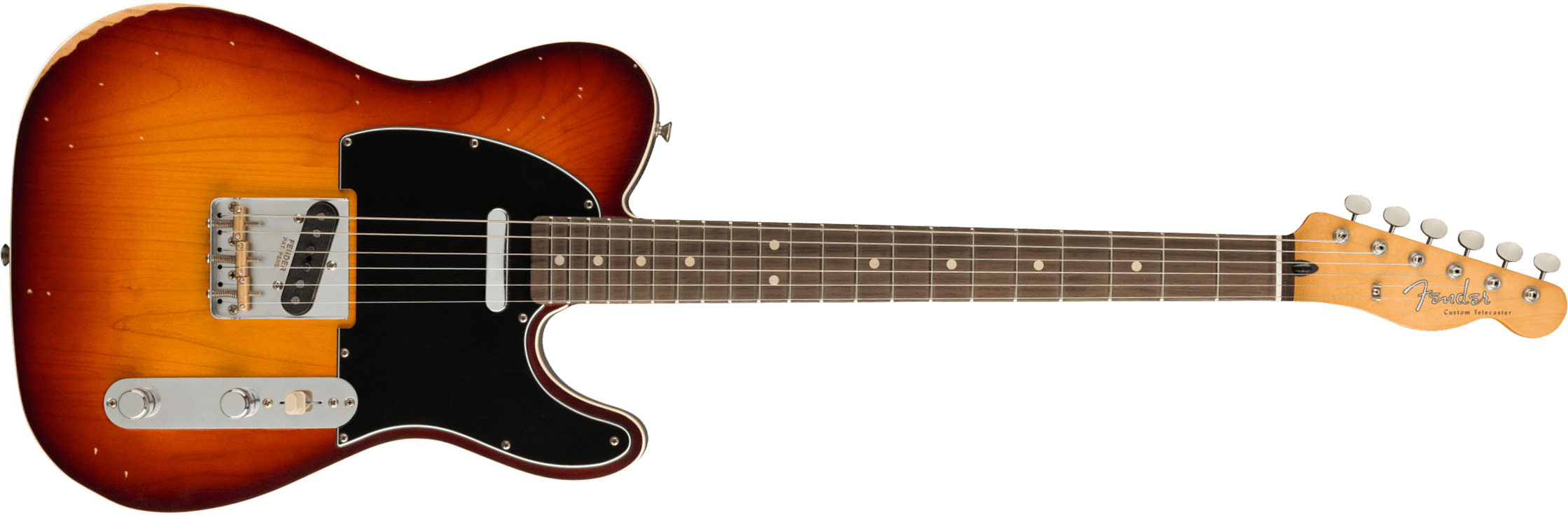 Fender Jason Isbell Tele Custom Signature Rw +housse - Road Worn 3-color Chocolate Burst - E-Gitarre in Teleform - Main picture