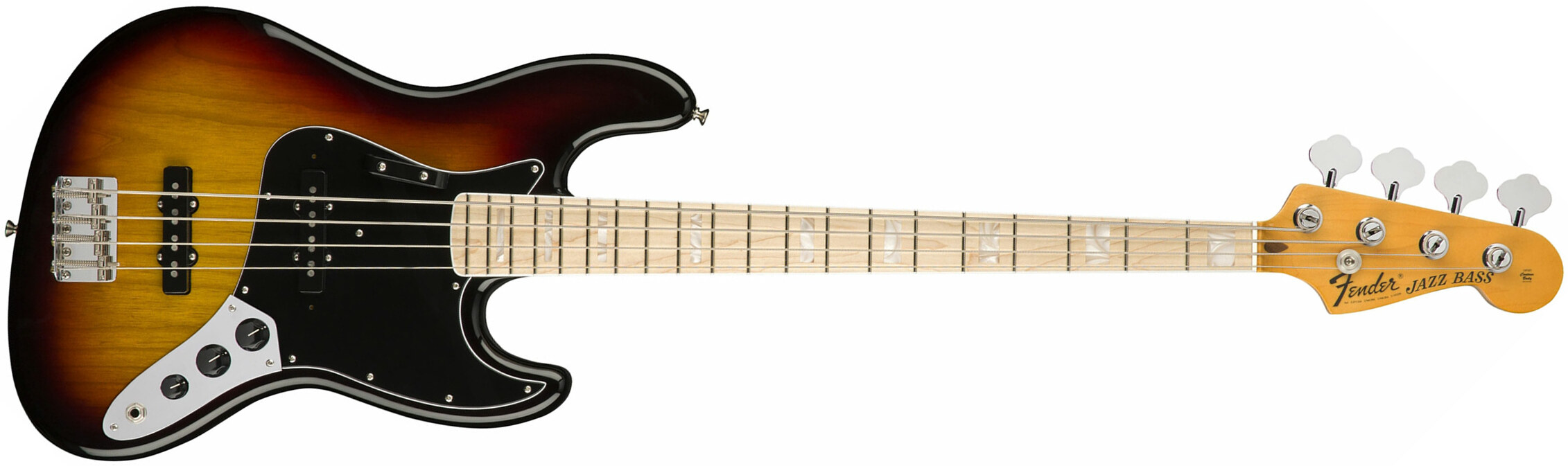 Fender Jazz Bass '70s American Original Usa Mn - 3-color Sunburst - Solidbody E-bass - Main picture