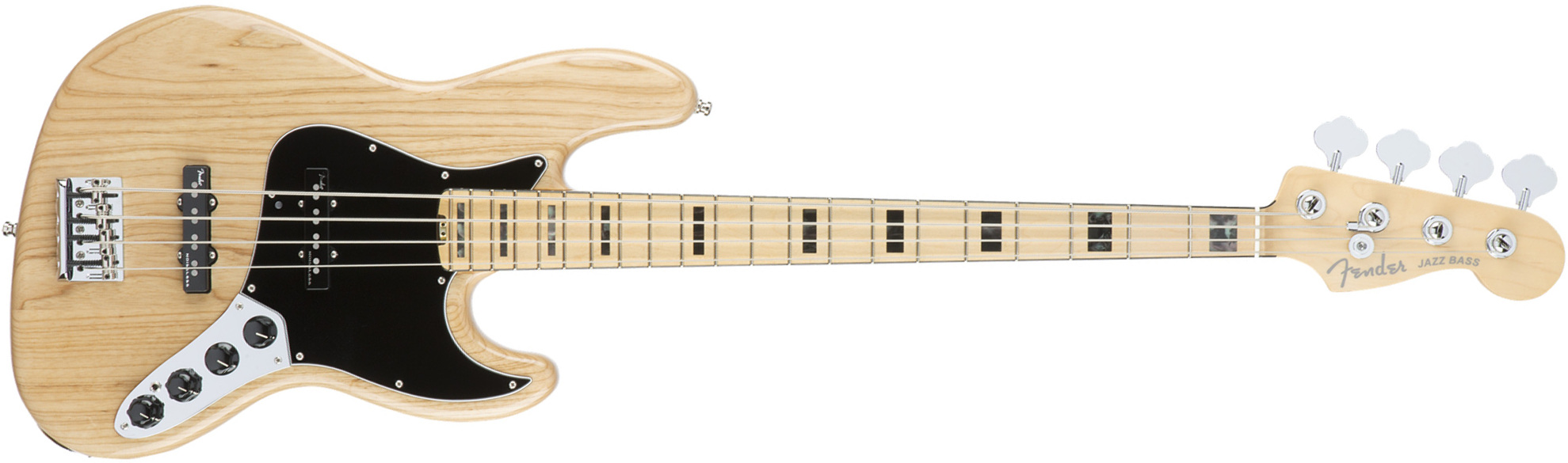 Fender Jazz Bass American Elite Ash 2016 (usa, Mn) - Natural - Solidbody E-bass - Main picture
