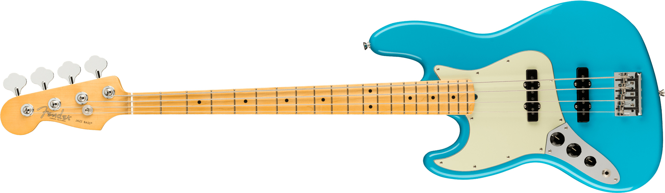 Fender Jazz Bass American Professional Ii Lh Gaucher Usa Mn - Miami Blue - Solidbody E-bass - Main picture