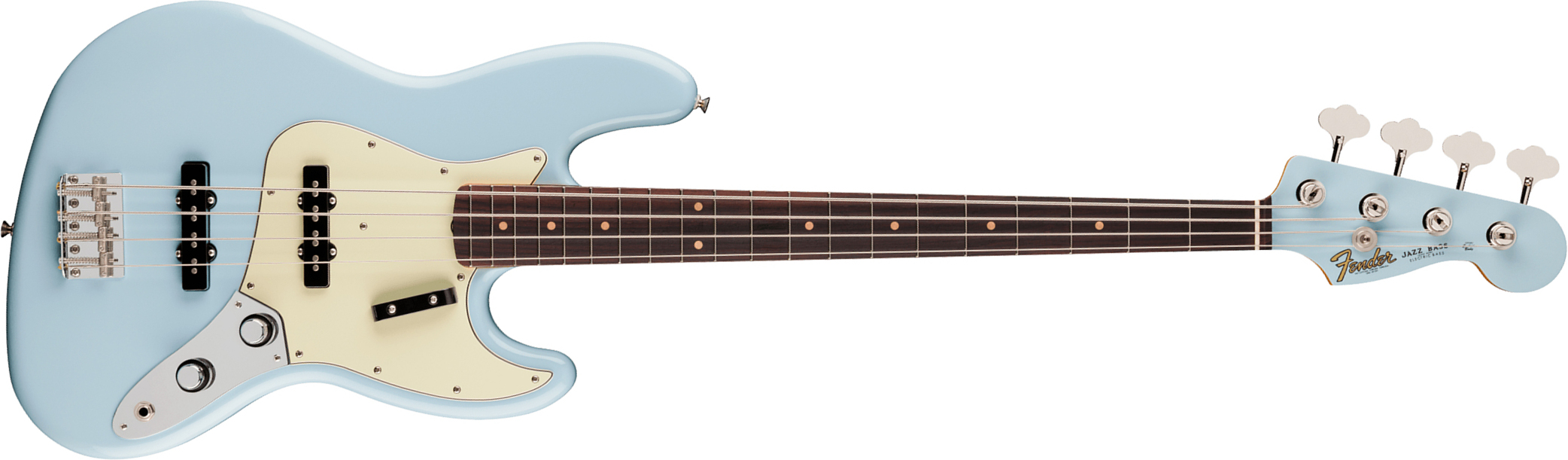 Fender Jazz Bass Early 60s Vintera 3 Mex Rw - Sonic Blue - Solidbody E-bass - Main picture