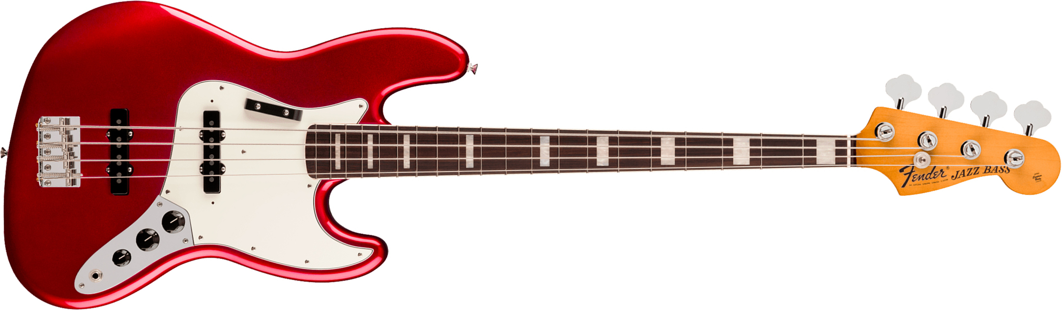 Fender Jazz Bass Early 70s Vintera 3 Mex Rw - Candy Apple Red - Solidbody E-bass - Main picture