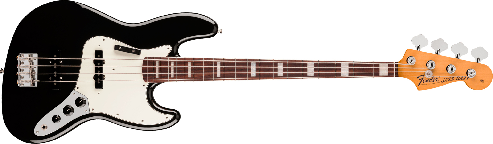 Fender Jazz Bass Early 70s Vintera 3 Mex Rw - Black - Solidbody E-bass - Main picture