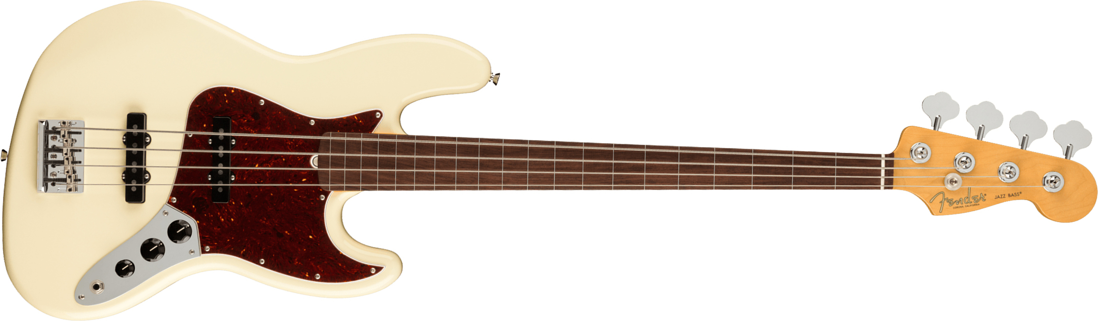 Fender Jazz Bass Fretless American Professional Ii Usa Rw - Olympic White - Solidbody E-bass - Main picture