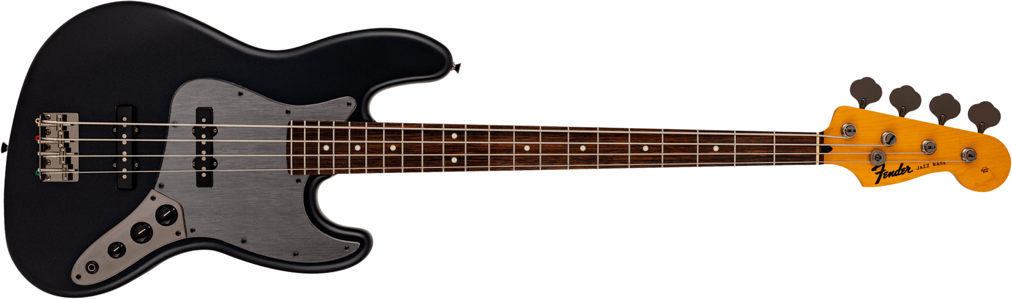 Fender Jazz Bass Hybrid Ii Mij Ltd Jap Rw - Matte Phantom Black - Solidbody E-bass - Main picture