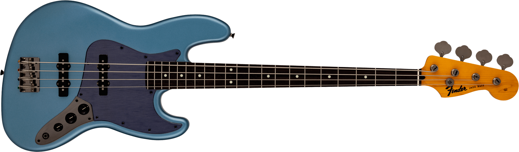Fender Jazz Bass Hybrid Ii Mij Ltd Jap Rw - Matte Aero Blue - Solidbody E-bass - Main picture