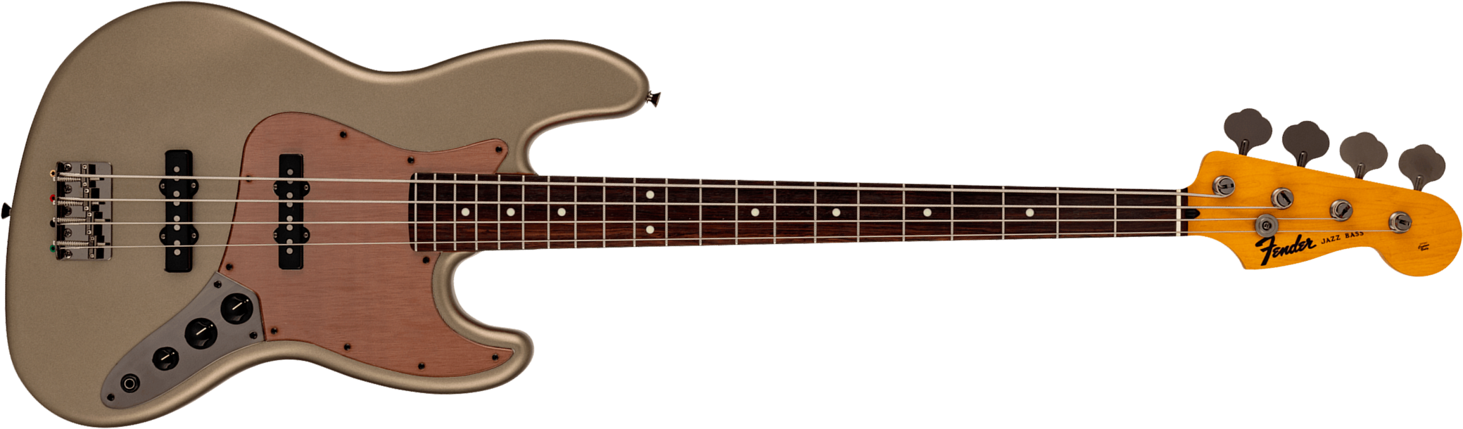 Fender Jazz Bass Hybrid Ii Mij Ltd Jap Rw - Matte Champagne Mirage - Solidbody E-bass - Main picture
