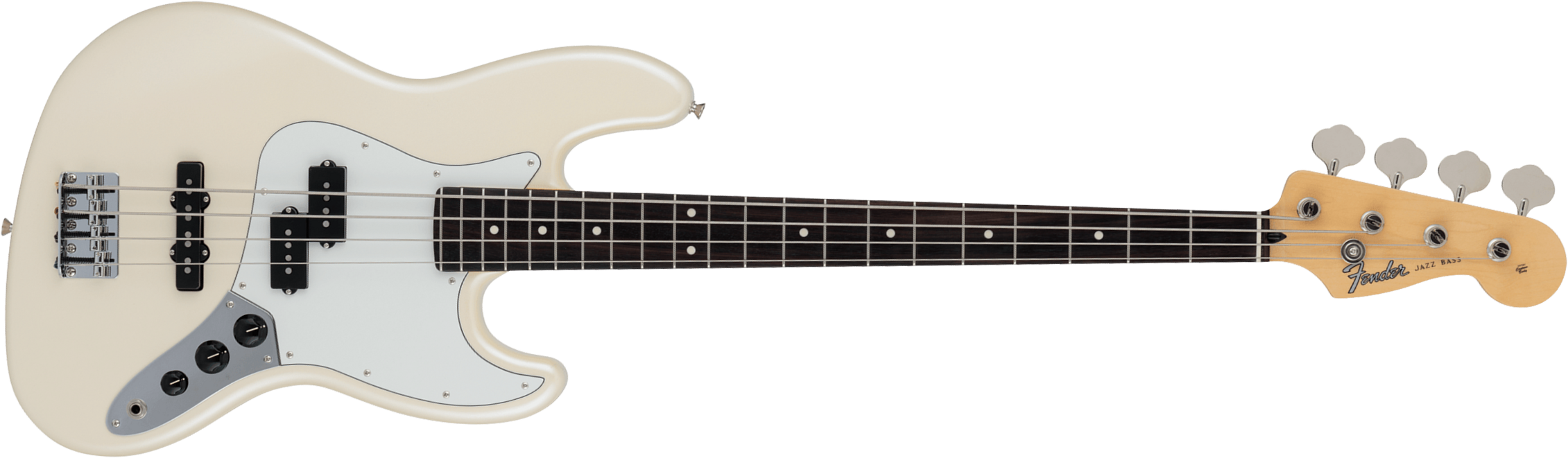Fender Jazz Bass Hybrid Ii Pj Mij Jap Rw - Olympic Pearl - Solidbody E-bass - Main picture