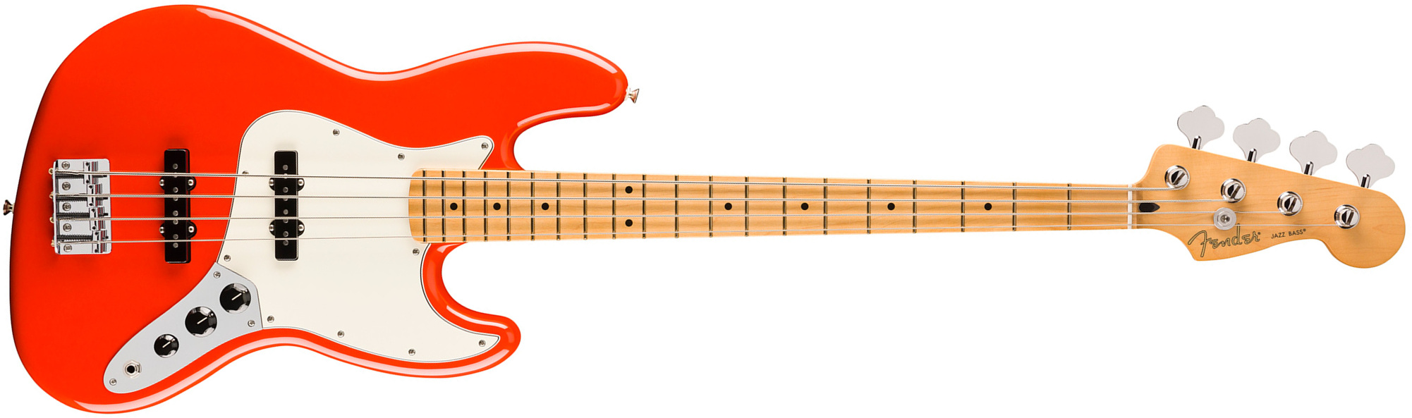 Fender Jazz Bass Player Ii Mex Mn - Coral Red - Solidbody E-bass - Main picture