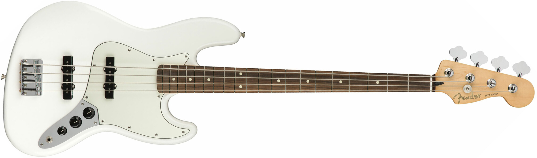 Fender Jazz Bass Player Mex Pf - Polar White - Solidbody E-bass - Main picture