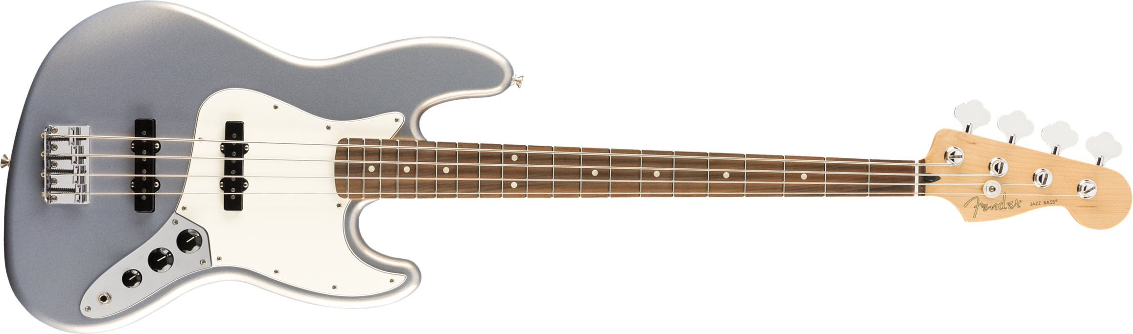 Fender Jazz Bass Player Mex Pf - Silver - Solidbody E-bass - Main picture
