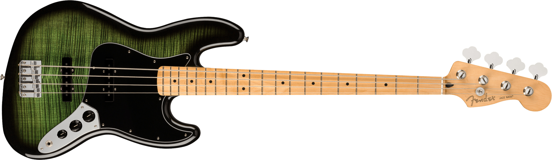 Fender Jazz Bass Player Plus Top Mex Mn - Green Burst - Solidbody E-bass - Main picture