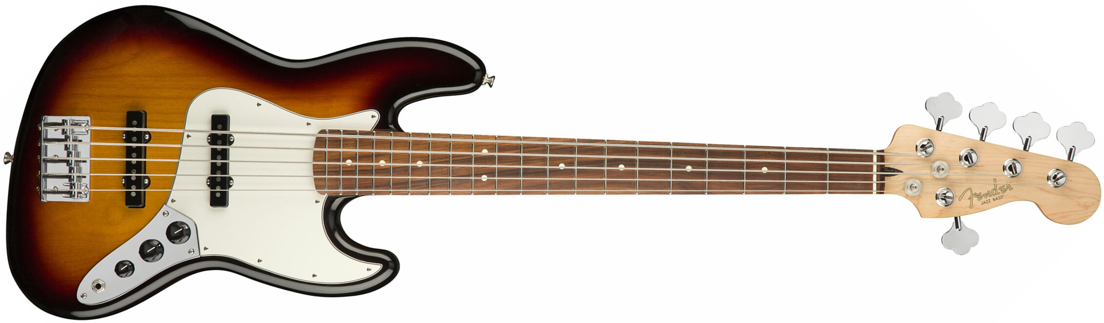 Fender Jazz Bass Player V 5-cordes Mex Pf - 3-color Sunburst - Solidbody E-bass - Main picture
