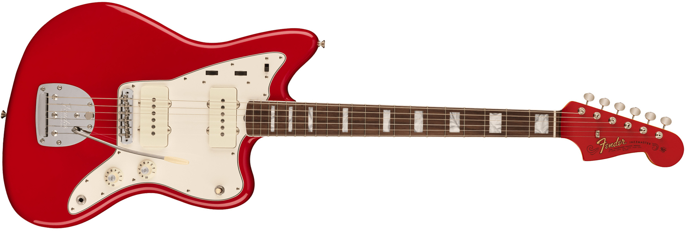 Fender Jazzmaster 1966 American Vintage Ii Usa Sh Trem Rw - Dakota Red - Retro-Rock-E-Gitarre - Main picture