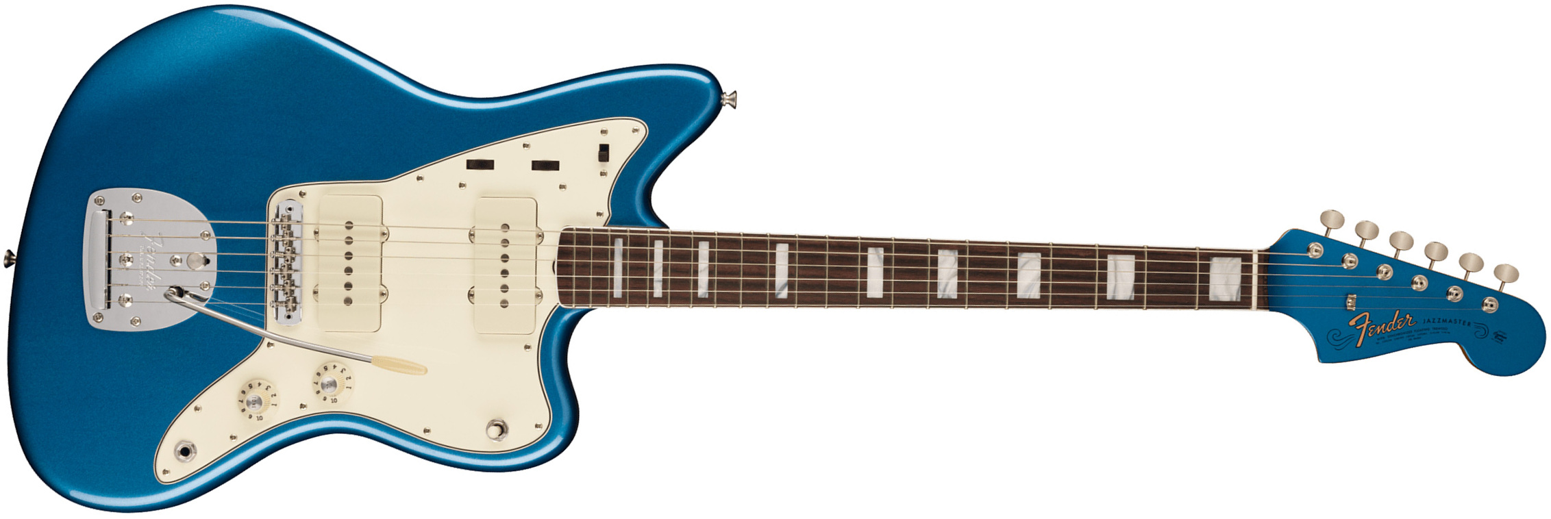 Fender Jazzmaster 1966 American Vintage Ii Usa Sh Trem Rw - Lake Placid Blue - Retro-Rock-E-Gitarre - Main picture