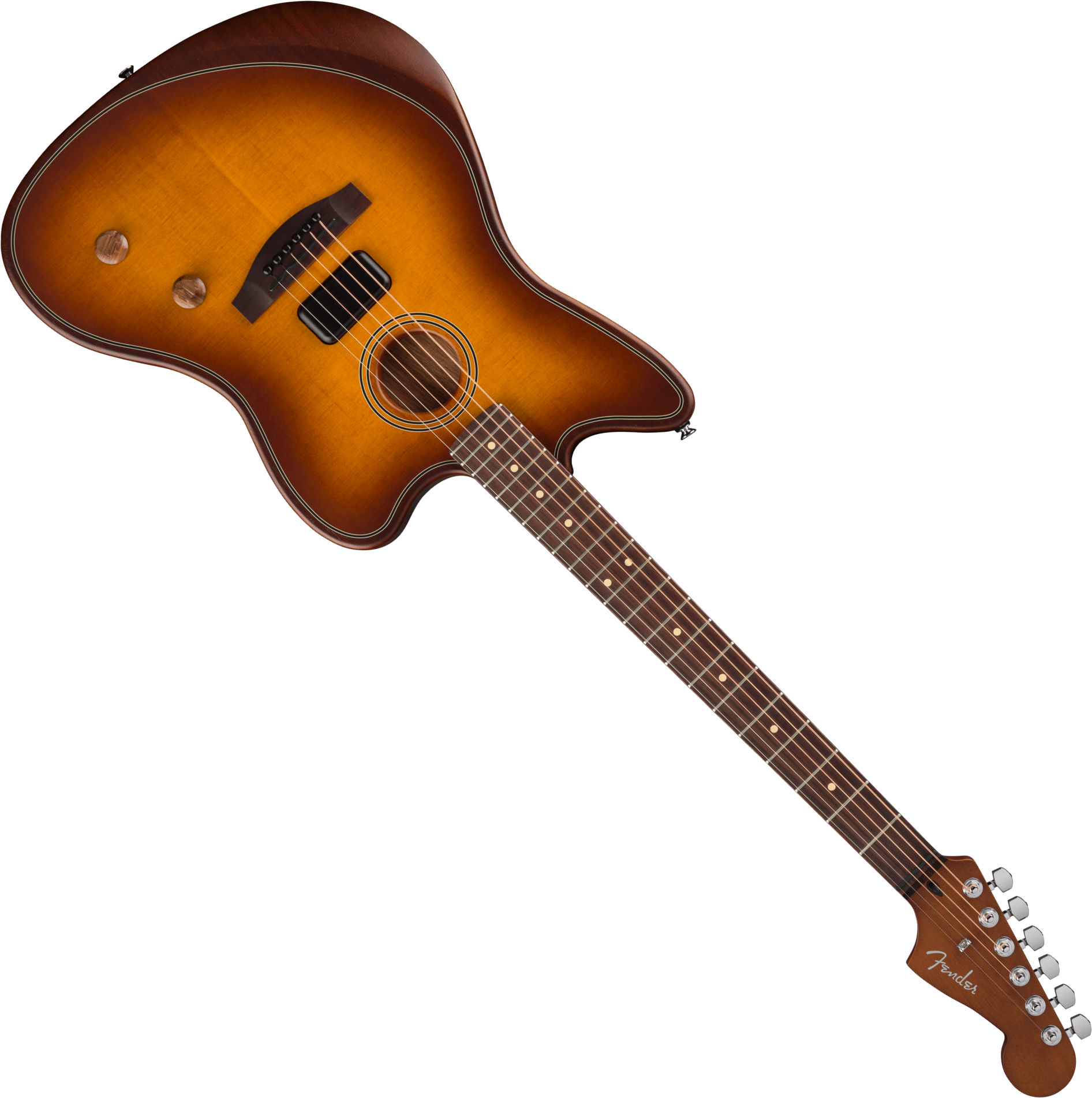 Fender Jazzmaster Acoustasonic Standard - Honey Burst - Folk-Gitarre - Main picture
