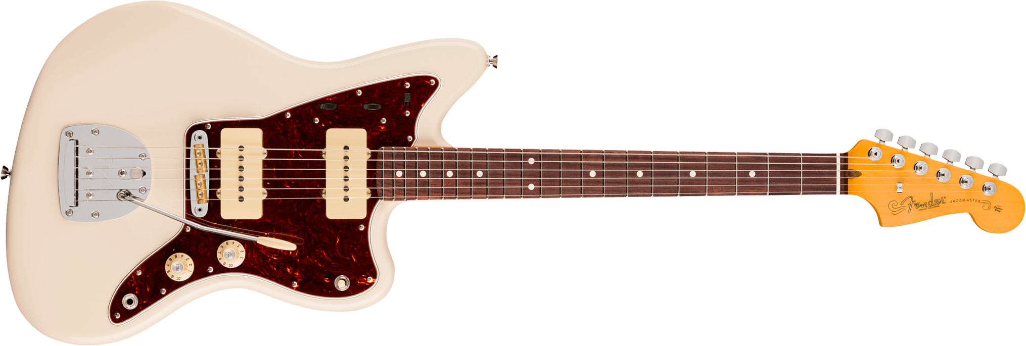 Fender Jazzmaster American Pro. Usa  2s Trem Rw - Olympic White - Retro-Rock-E-Gitarre - Main picture