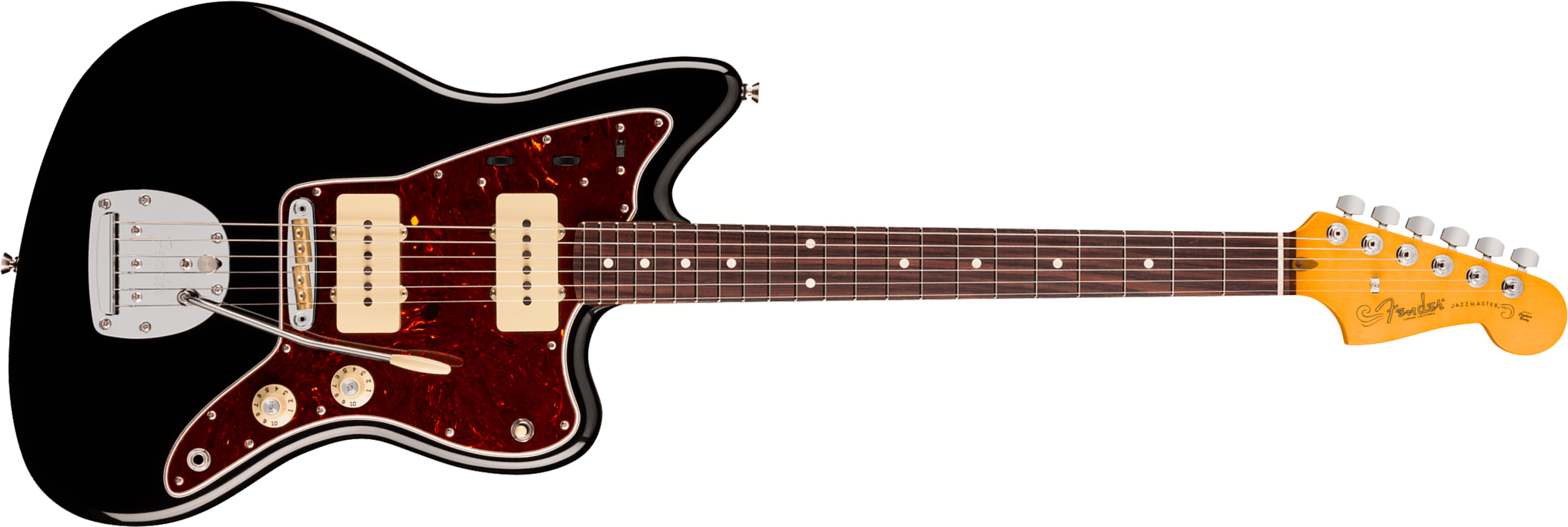 Fender Jazzmaster American Pro. Usa  2s Trem Rw - Black - Retro-Rock-E-Gitarre - Main picture