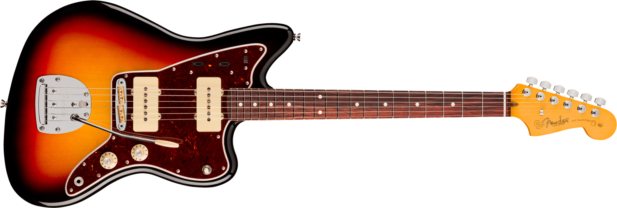 Fender Jazzmaster American Professional 2026 Trem 2s Rw - 3-color Sunburst - Retro-Rock-E-Gitarre - Main picture